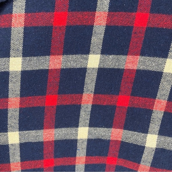 Andrée Plaid Waterfall Open Front Roll Tab Lightweight Cardigan - Sz L - Picture 13 of 13